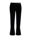 Balmain Cropped Velvet Trousers In Black