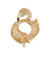Balmain Flamingo Crystal-embellished Brooch In Yellow