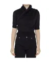 Balmain Brushed-yarn Surplice Top In Black