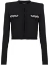 Balmain Crystal-embellished Cardigan In Black