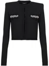 Balmain Crystal-embellished Cardigan In Black