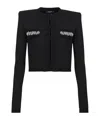 Balmain Crystal-embellished Cardigan In Black