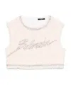 Balmain Crystal-embellished Cropped Top In White