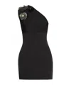 Shop Balmain Crystal-embellished Dress In Black