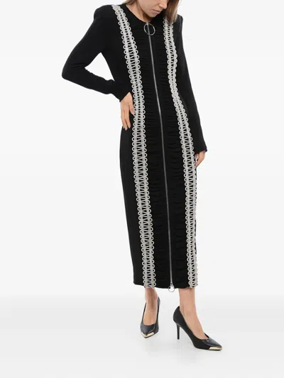 Balmain Crystal-embellished Midi Dress In Black