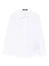 Balmain Crystal-embellished Poplin Shirt In White
