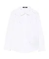Balmain Crystal-embellished Poplin Shirt In White