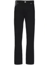 Balmain Black Mid Rise Jeans In Black