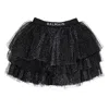 BALMAIN BALMAIN CRYSTAL-EMBELLISHED TIERED TUTU SKIRT