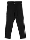 Balmain Crystal-trim Tapered Trousers In Black