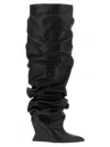 Balmain 95mm Calfskin Wedge Over-the-knee Boots In Black