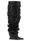 Balmain 95mm Calfskin Wedge Over-the-knee Boots In Black