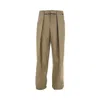 Balmain Cupro And Viscose Pants With Darts In Green