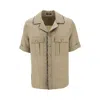 Balmain Cupro And Viscose Pyjama Shirt In Gray