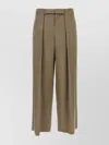 Balmain Cupro Trousers With High Waist And Wide Leg