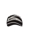 Balmain Black Cotton Ribbon Motif Cap In Black