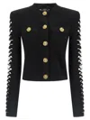 Balmain Cut-out Blazer Blazers Black In Black