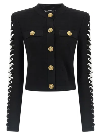 Balmain Cut-out Blazer Blazers Black