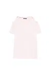 Balmain Cut-out Buttoned T-shirt In Pink