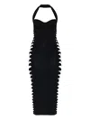 Balmain Cut Out-detailed Midi Dress In Black