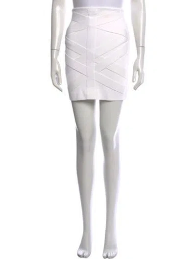 Pre-owned Balmain Cutout Accent Mini Skirt In Neutrals