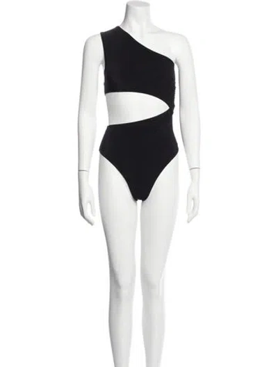 Pre-owned Balmain Cutout Accent One-piece In Black