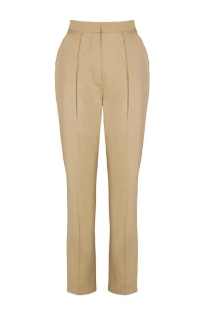 Balmain Darted 7/8 Trousers In Neutral