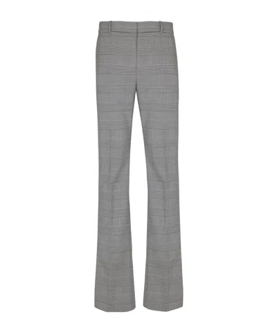 Balmain Darted Trousers In Prince Of Wales Wool In Black