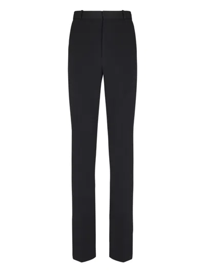 BALMAIN DARTED WOOL TROUSERS