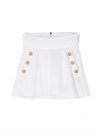 Balmain Button-detail Short Shorts In White