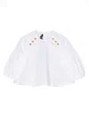 Balmain Decorative-button Cotton Blouse In White