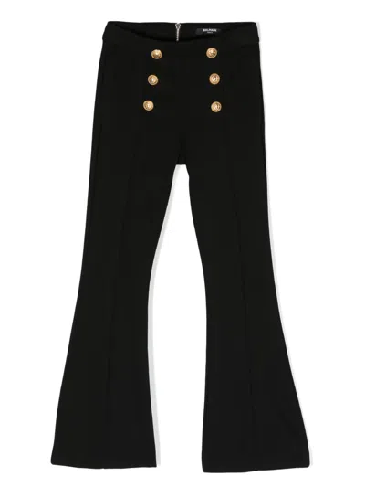 BALMAIN DECORATIVE-BUTTON FLARED TROUSERS