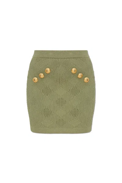BALMAIN BALMAIN BUTTON-DETAILED MINI SKIRT
