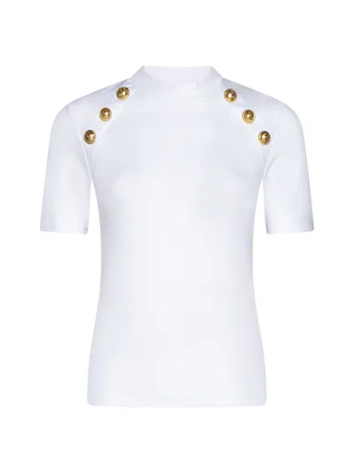 BALMAIN BALMAIN BUTTON EMBELLISHED SLIM FIT TOP