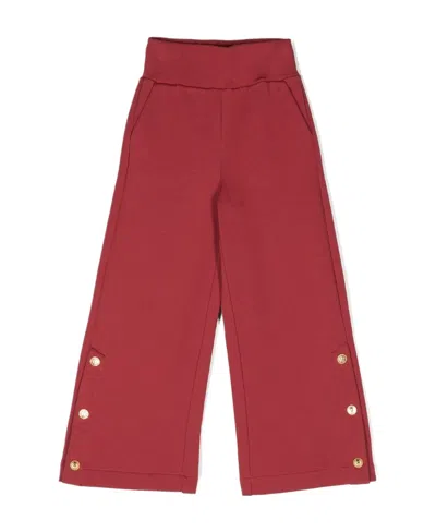 BALMAIN DECORATIVE-BUTTONS WIDE-LEG COTTON TROUSERS