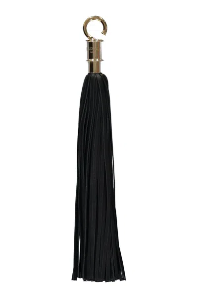 Balmain Decorative Leather Tassel In Black