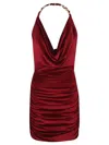 Balmain Viscose Blend Dress Chain Strap In Red
