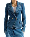 Balmain Denim 2-button Jacket In Blue