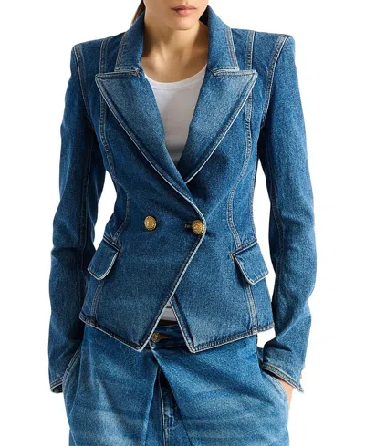 BALMAIN DENIM 2-BUTTON JACKET