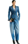 Balmain Denim 2-button Jacket In Blue