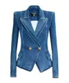 Balmain Denim 2-button Jacket In Blue