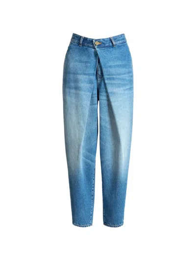 Balmain Denim Barrel-leg Jeans In Blue