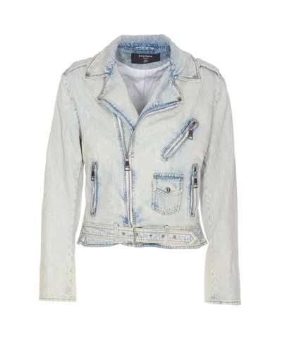 BALMAIN BALMAIN DENIM BIKER JACKET