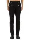 Balmain Cotton Blend Black Denim Jeans With Multi-pocket Design