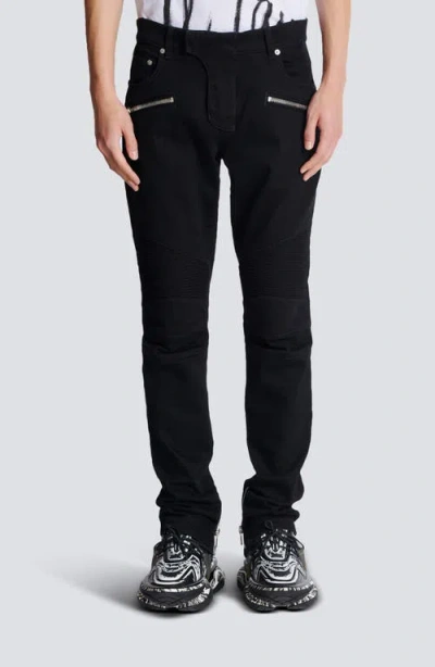 BALMAIN BALMAIN DENIM BIKER PANTS