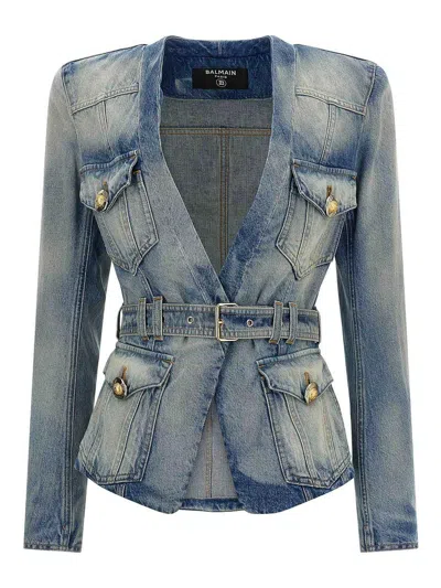 BALMAIN DENIM BLAZER