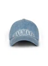 Balmain Logo-detail Baseball Cap In Blue