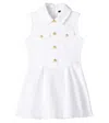 Balmain Kids' Denim Dress In White