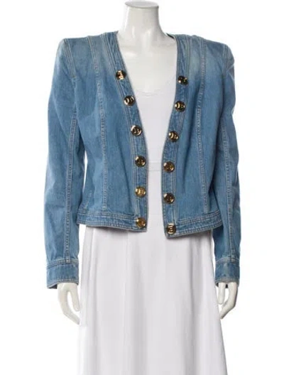 Pre-owned Balmain Denim Jacket In Blue
