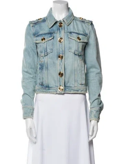 Pre-owned Balmain Denim Jacket In Blue